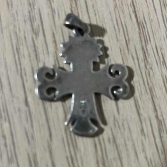 James Avery Retired Intricate Silver Cross Pendant Christian Hope La Primavera - Picture 3 of 3